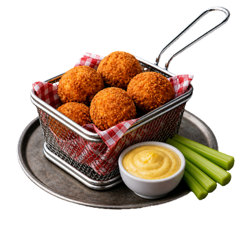 Basket of Dutchies with dip and celery